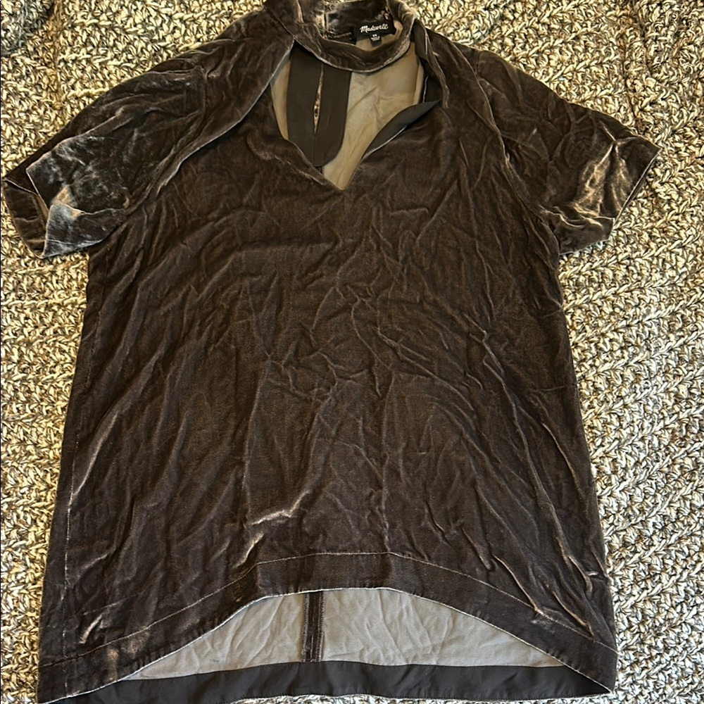 Madewell Black Velvet Women’s Shirt